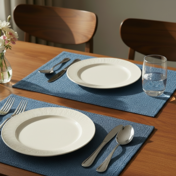 Fine Jute - Dark Turquoise Table Mat Trendy Home