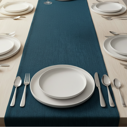 Fine Jute - Dark Turquoise Table Runner Trendy Home