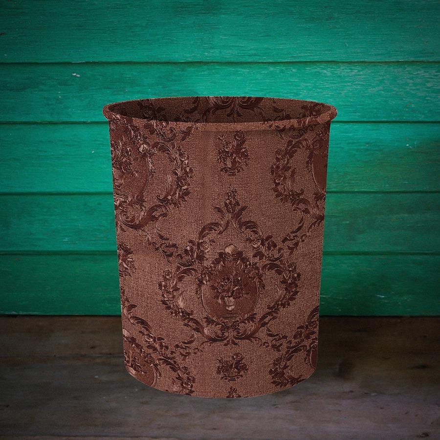 Embossed Leather - Burnt Umber Dustbin Trendy Home