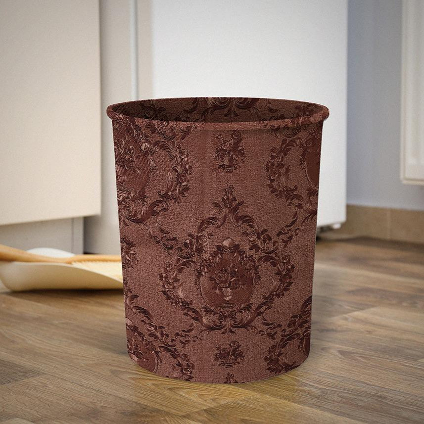 Embossed Leather - Burnt Umber Dustbin Trendy Home