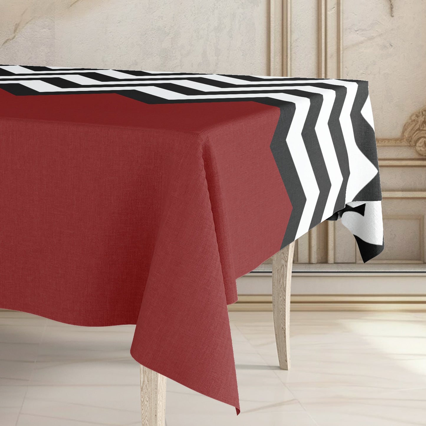 Printed - Lisbon Red Tablecloth Trendy Home