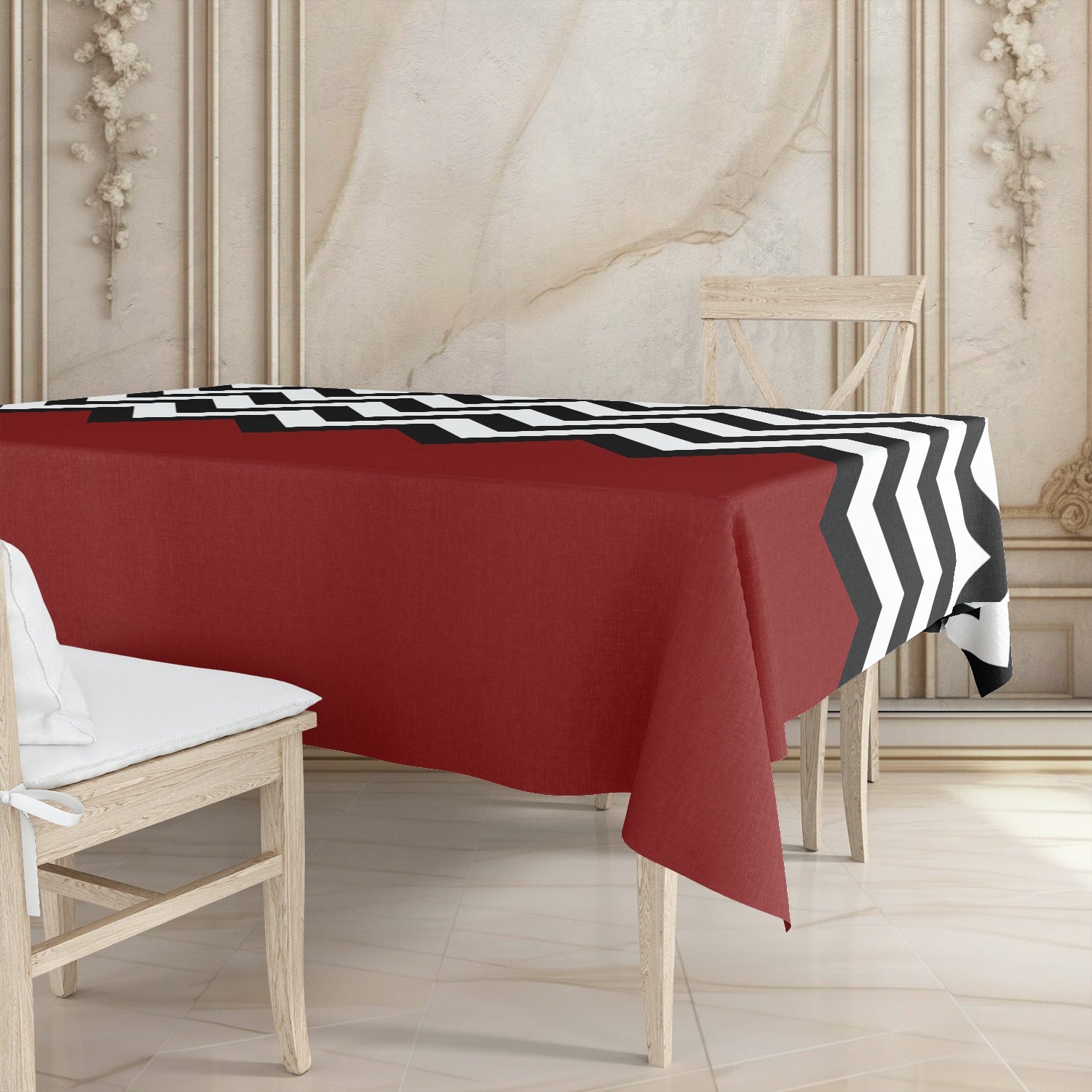 Printed - Lisbon Red Tablecloth Trendy Home