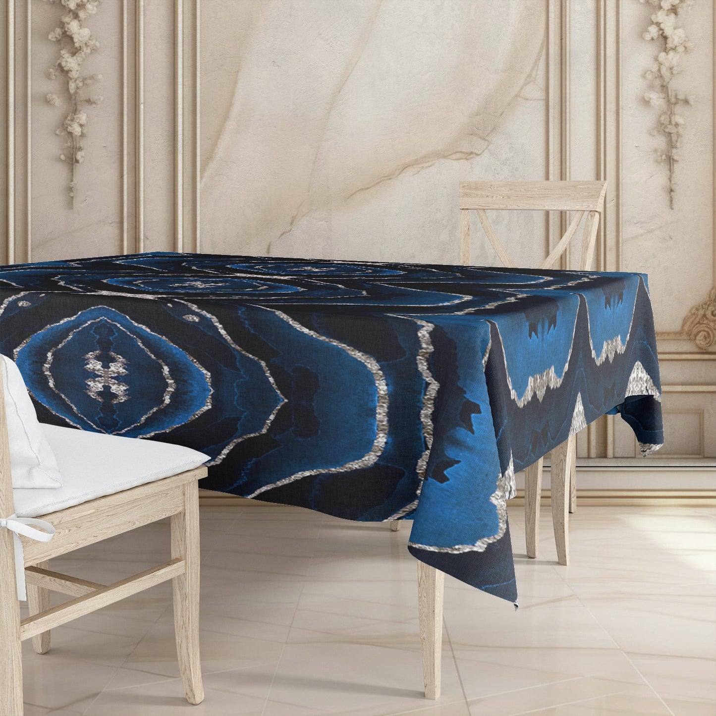 Printed - Blue Moana Tablecloth Trendy Home