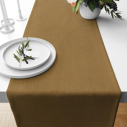 Leather - Peanut Brown Table Runner Trendy Home