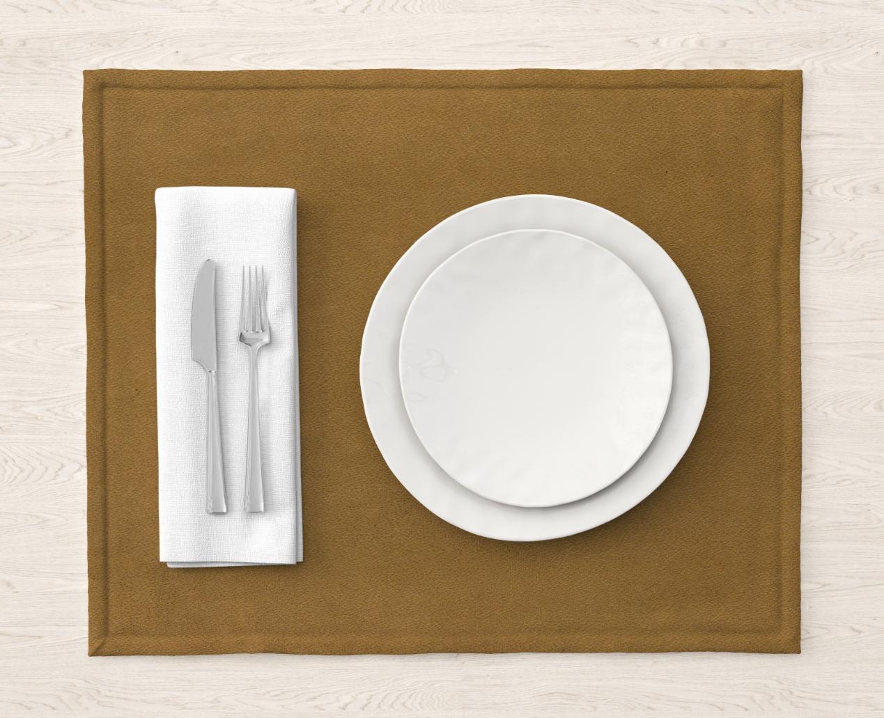 Leather - Peanut Brown Table Mat Trendy Home