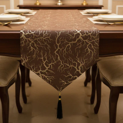 Shanghai - Khaki Table Runner Trendy Home