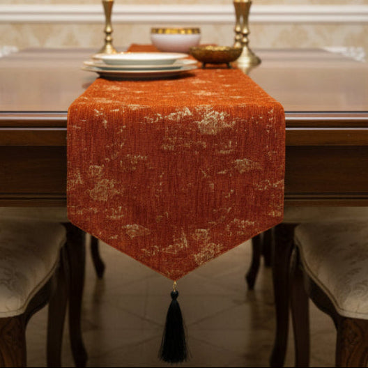 Shanghai Velvet - Rust Table Runner Trendy Home