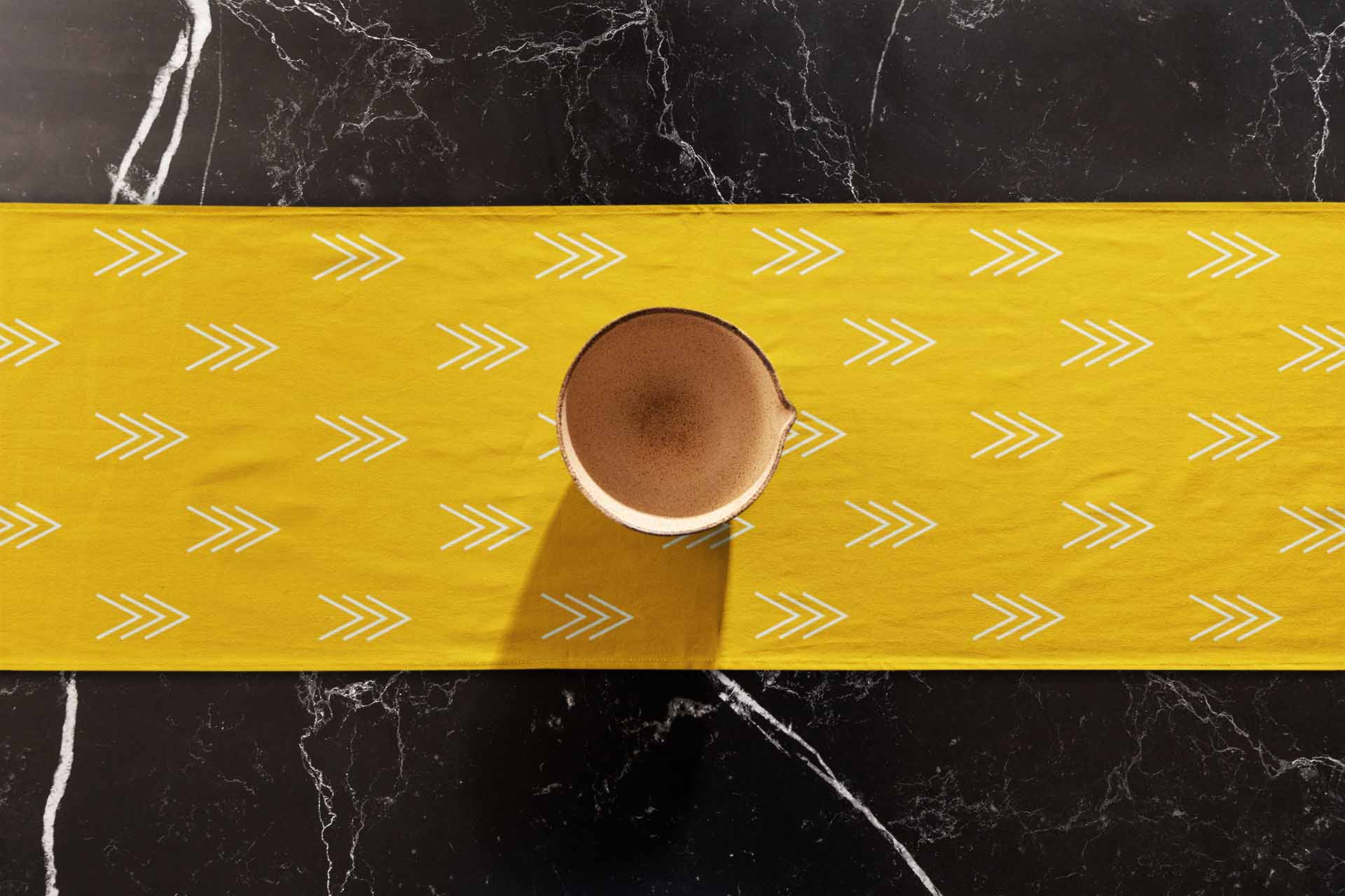 Yellow Canvas Table Runner table runner sale