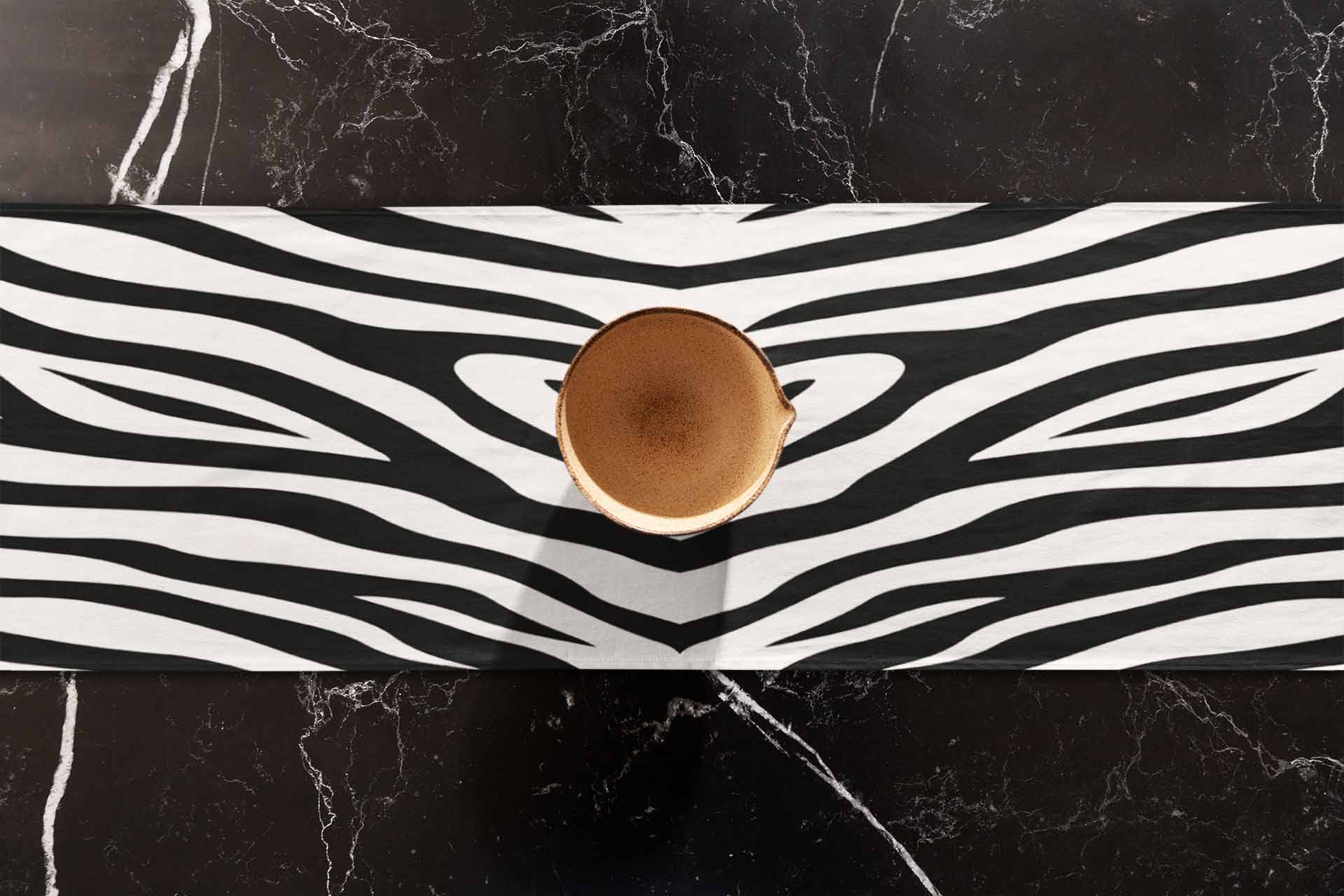 Zebra Skin Table Runner Trendy Home