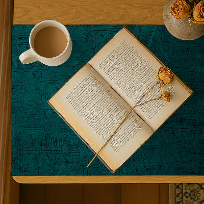 Turkish Velvet - Navy Blue Bed Side Table Accent Trendy Home