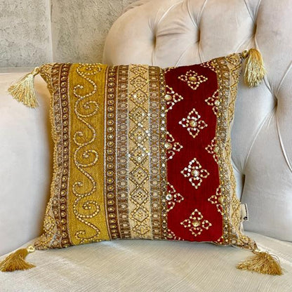 Hand Sequin - Queen Red Cushion Cover Trendy Home