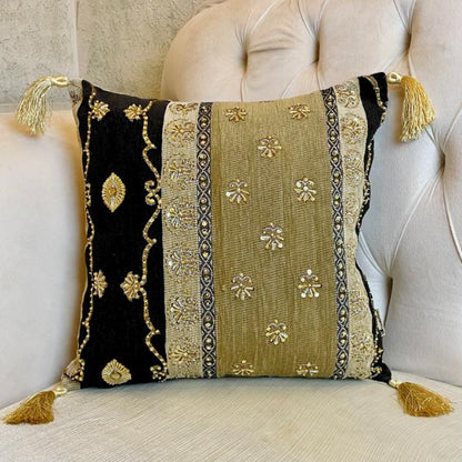 Hand Sequin - Brown Cushion Cover Trendy Home