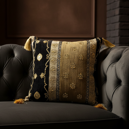 Hand Sequin - Brown Cushion Cover Trendy Home