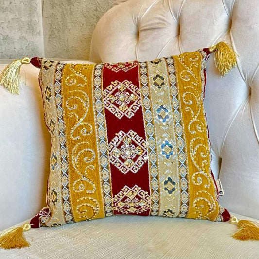 Spot Maroon Cushion Cover Trendy Home