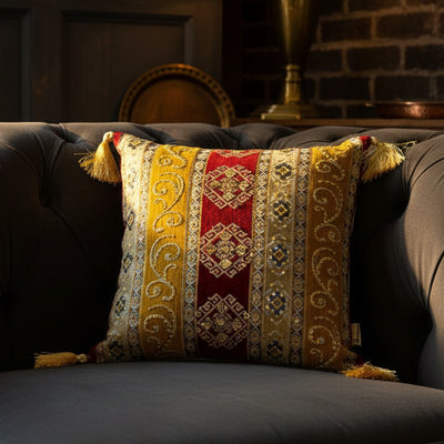 Hand Sequin - Maroon Cushion Cover Trendy Home