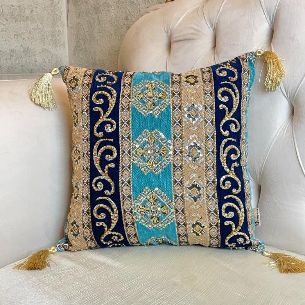 Blue Eclairs Cushion Cover Trendy Home
