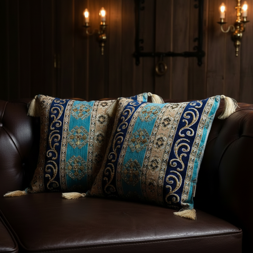 Hand Sequin - Blue Cushion Cover Trendy Home