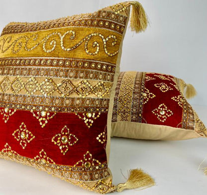 Hand Sequin - Queen Red Cushion Cover Trendy Home