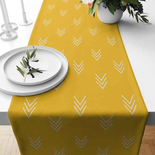 Yellow Canvas Table Runner Trendy Home