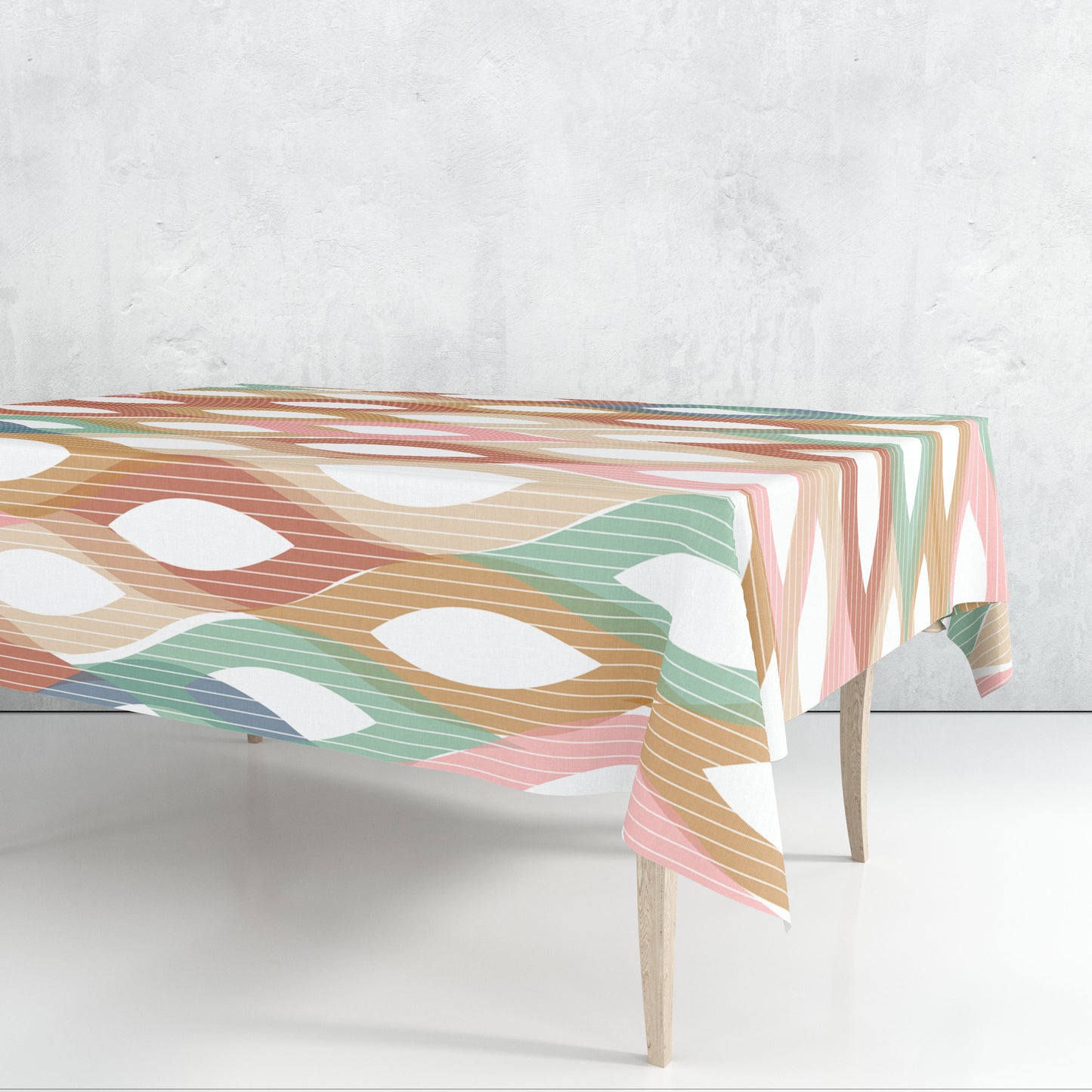 Pastel Wavy Tablecloth Trendy Home