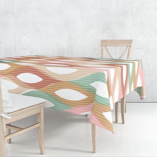 Pastel Wavy Tablecloth Trendy Home