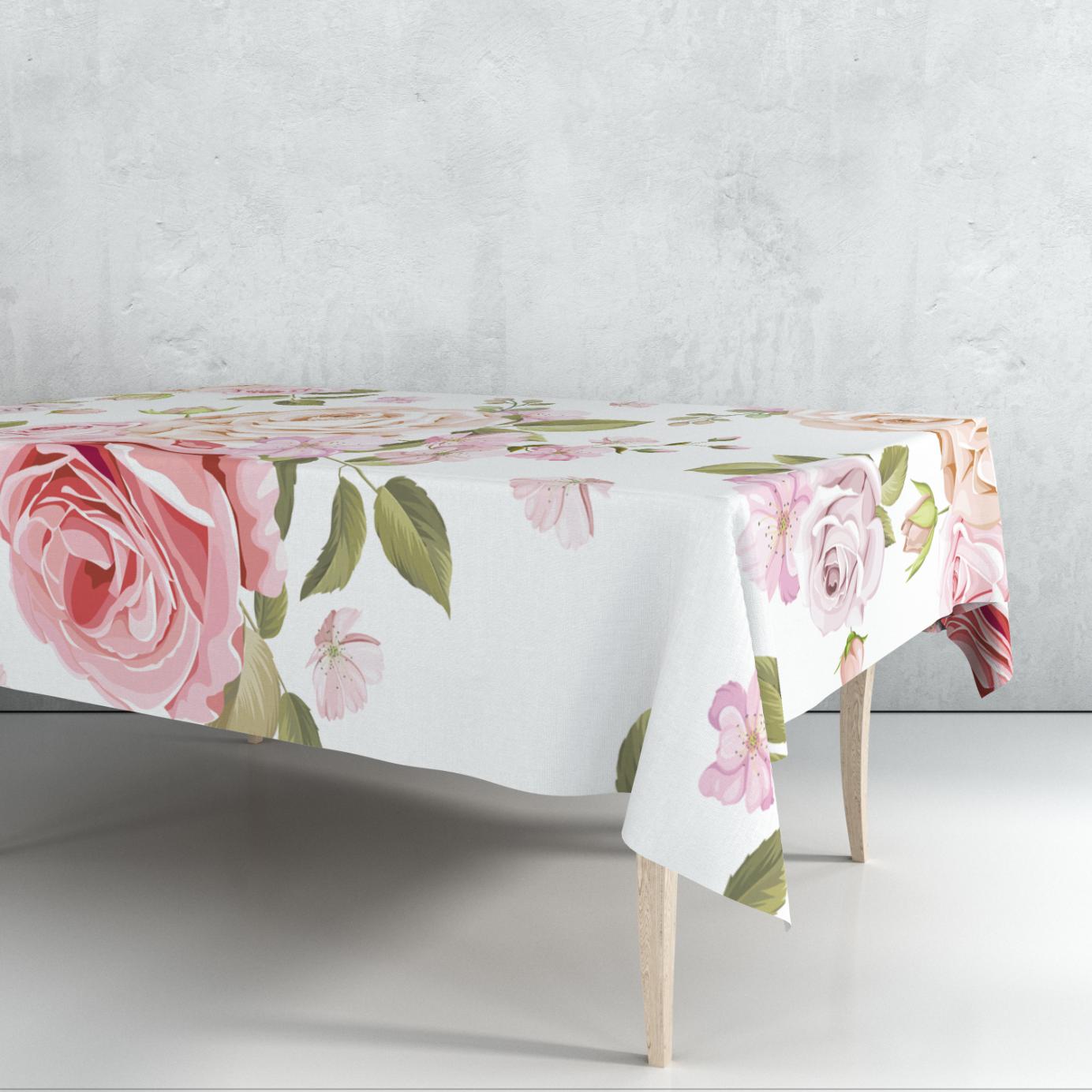 Pink Rose Table cloth Trendy Home