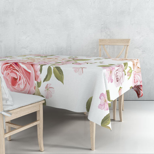 Pink Rose Table cloth Trendy Home