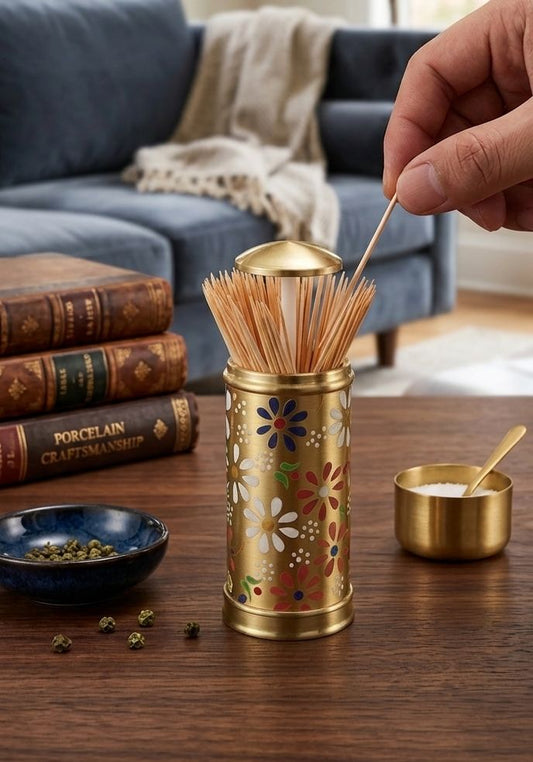 Stainless Steel - Luxe Gold Toothpick Dispenser trendy home