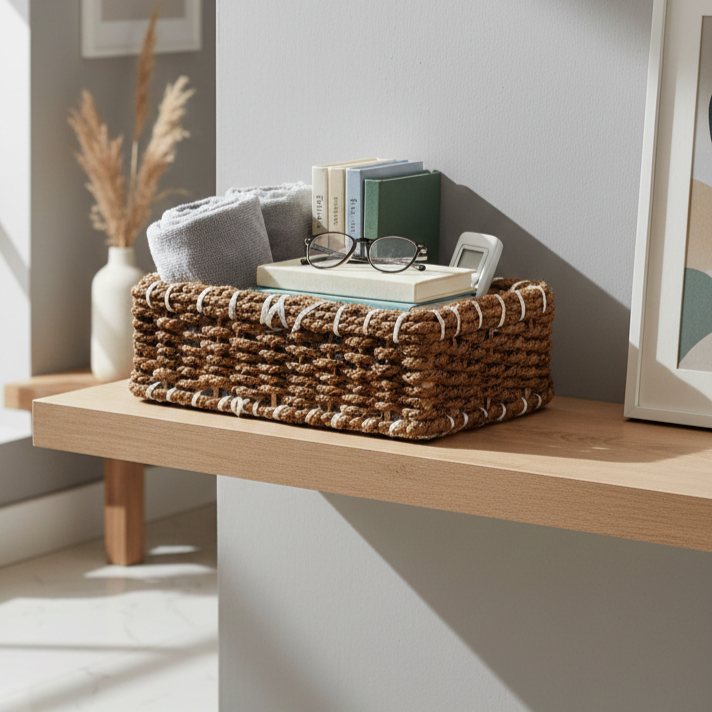 Handmade - Jute Small Basket Trendy Home