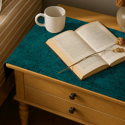 Turkish Velvet - Navy Blue Bed Side Table Accent Trendy Home