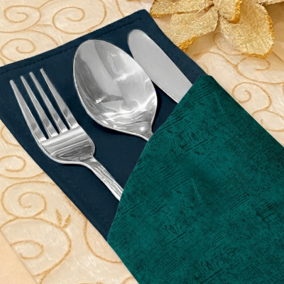 Turkish Velvet - Navy Blue Cutlery Pouch Trendy Home