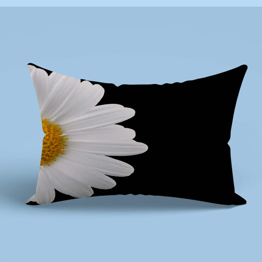White Flower Slim Cushion Cover Trendy Home