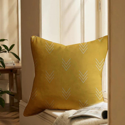 Yellow Canvas Cushion Cover Trendy Home