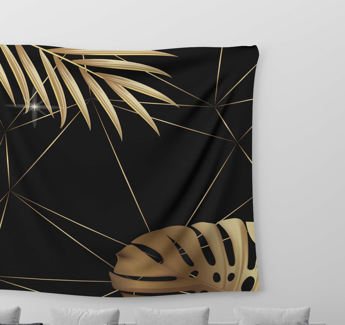 Night Leaves Tapestry trendy home