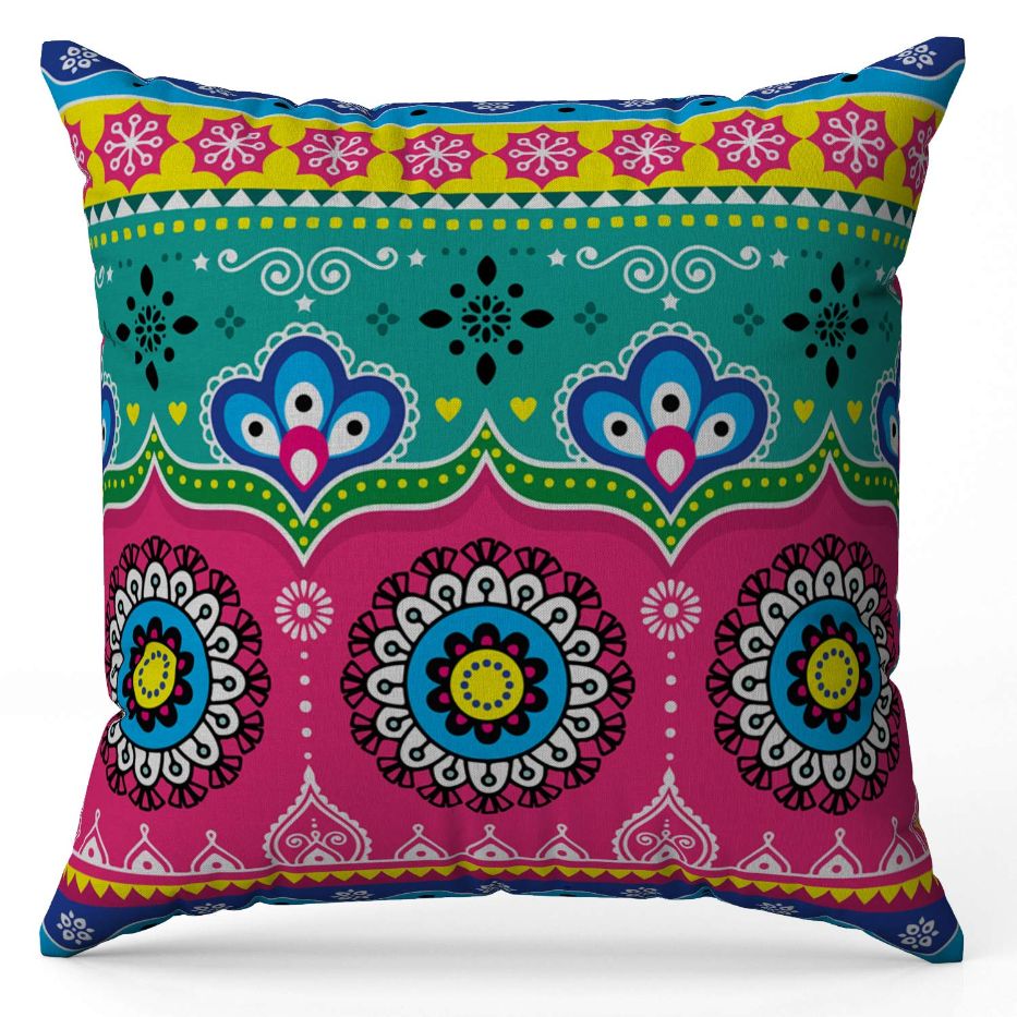 Rujhan Pink Emblem Cushion Cover trendy home