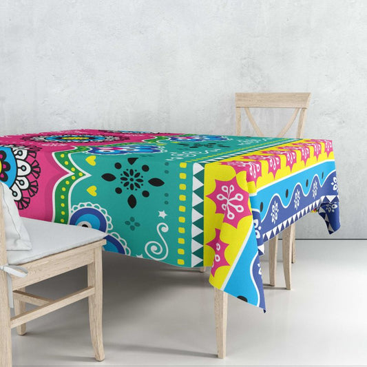 Rujhan Pink Emblem Tablecloth trendy home