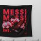 Messi Red Neon Tapestry trendy home