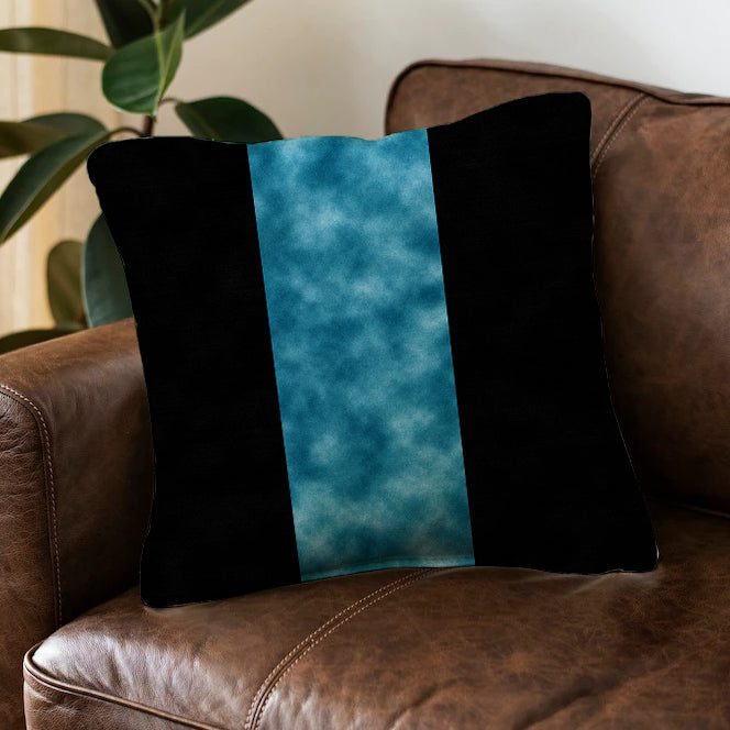 Aqua x Black Cushion Cover Aqua Stripe trendy home