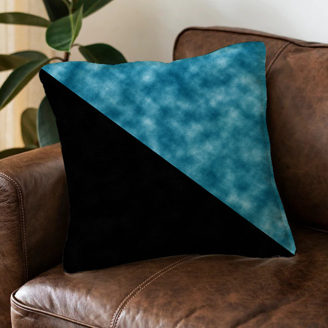 Aqua x Black Cushion Cover Diagonal trendy home