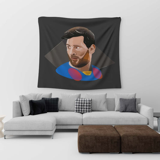 Messi Diamond Pixels Tapestry Trendy Home