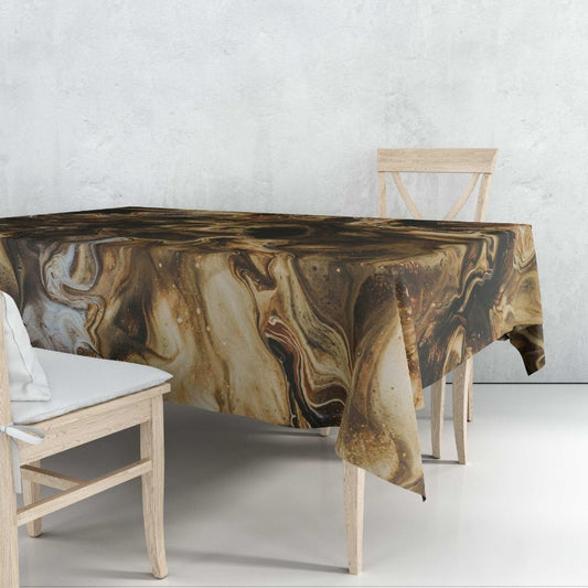 Iron Pyrite Marble-Stone Tablecloth Trendy Home