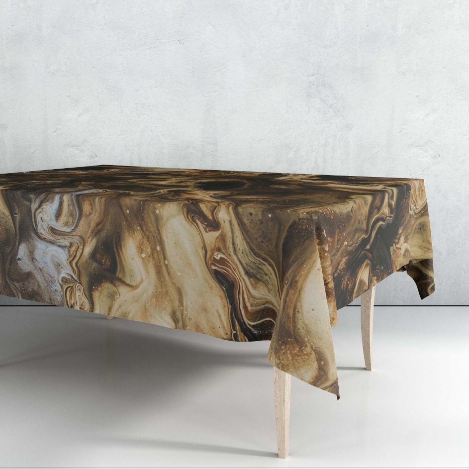 Iron Pyrite Marble-Stone Tablecloth Trendy Home