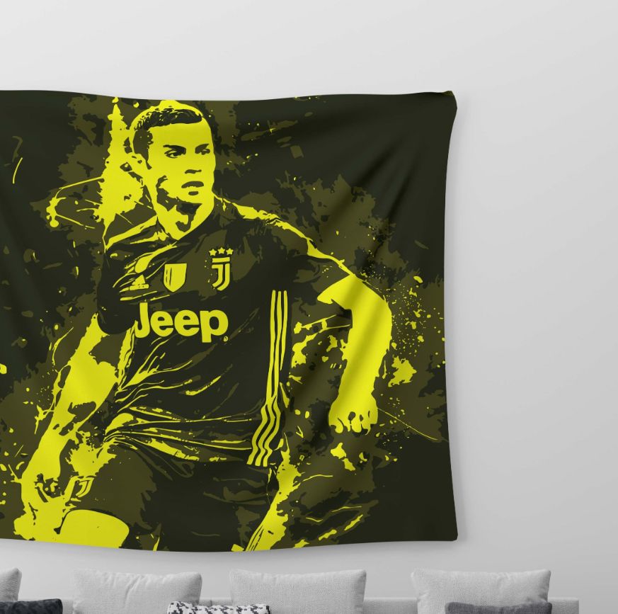 Ronaldo Golden Goal Tapestry trendy home
