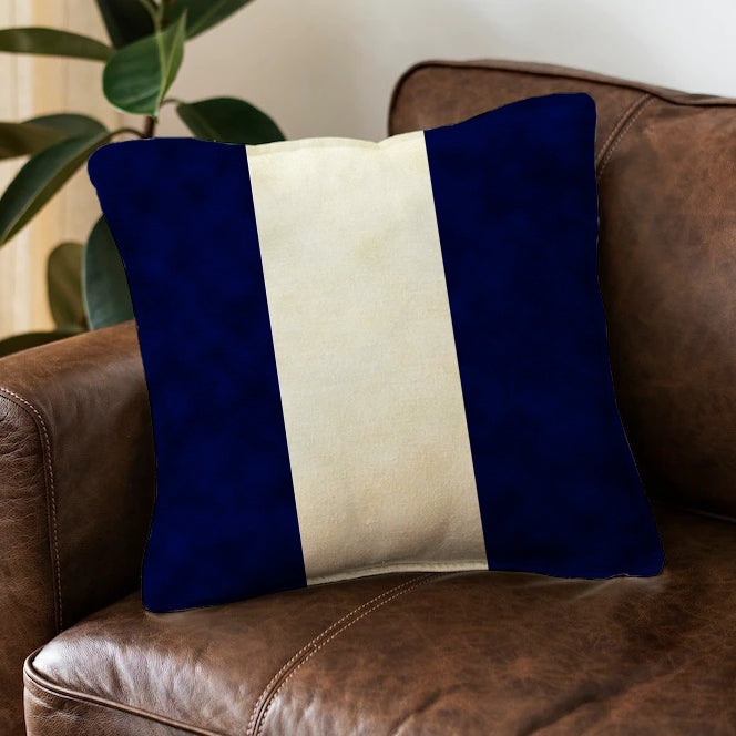 Blue x White Cushion Cover White Stripe trendy home