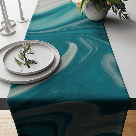 Blue Dumortierite Marble-Stone Table Runner Trendy Home