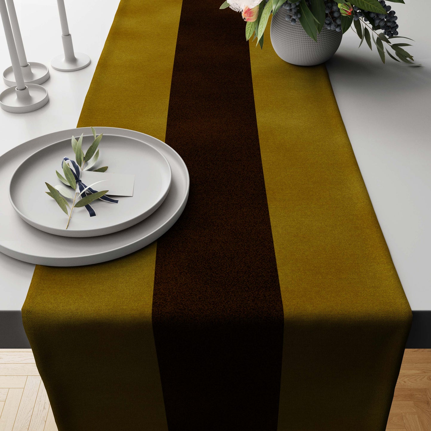 Dark Golden and Brown Table Runner table runner sale