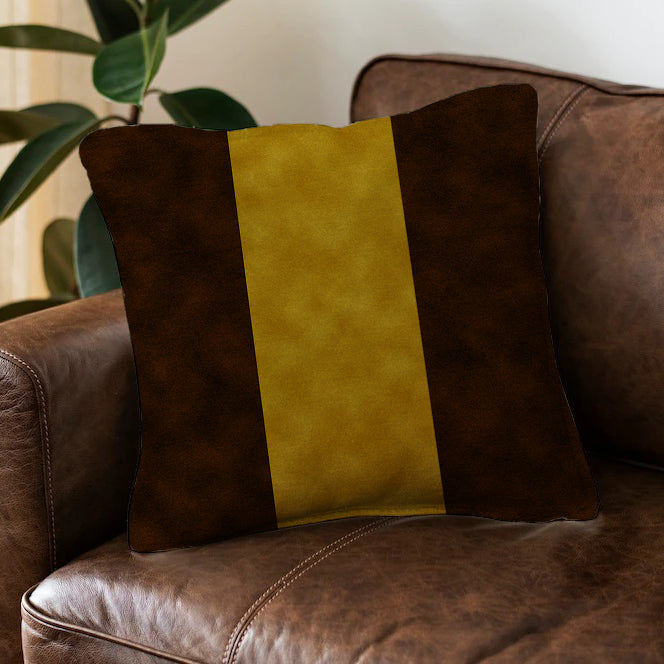 Dark Golden and Brown Cushion Cover Dark Golden Stripe trendy home