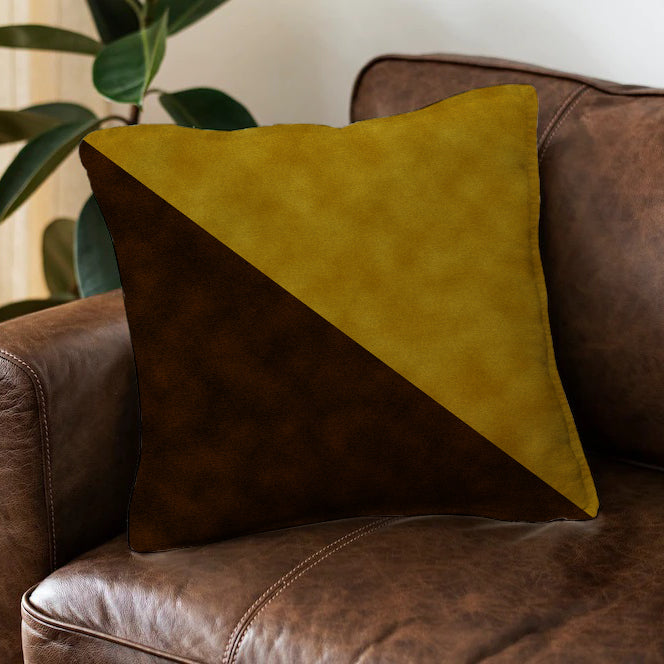 Dark Golden and Brown Cushion Cover Diagonal trendy home