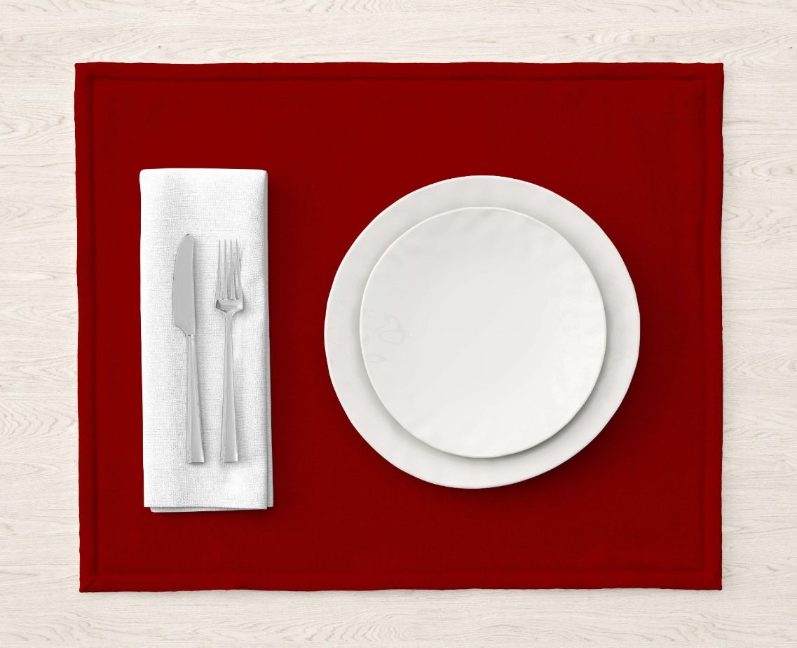 Victoria's Red Table Mat Theme Red trendy home