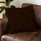 Brown x White Cushion Cover Plain Brown trendy home